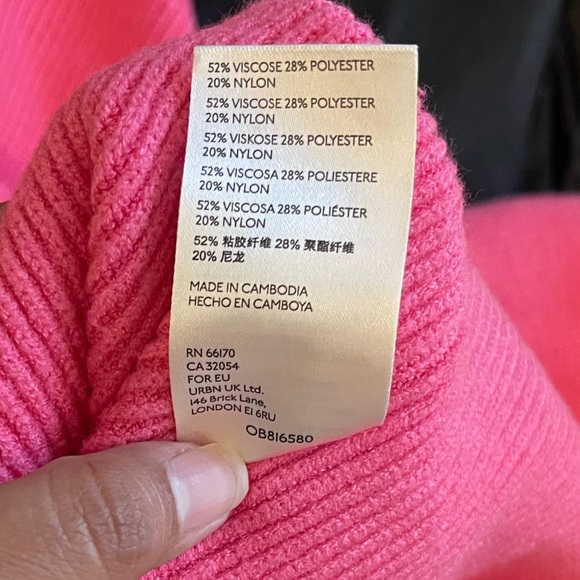 Free People Vibrant Pink Cowl Neck Sweater - Picture 9 of 10